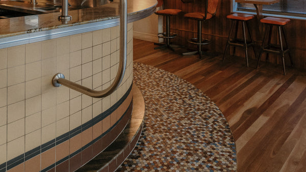 Pub mosaic floor tiles